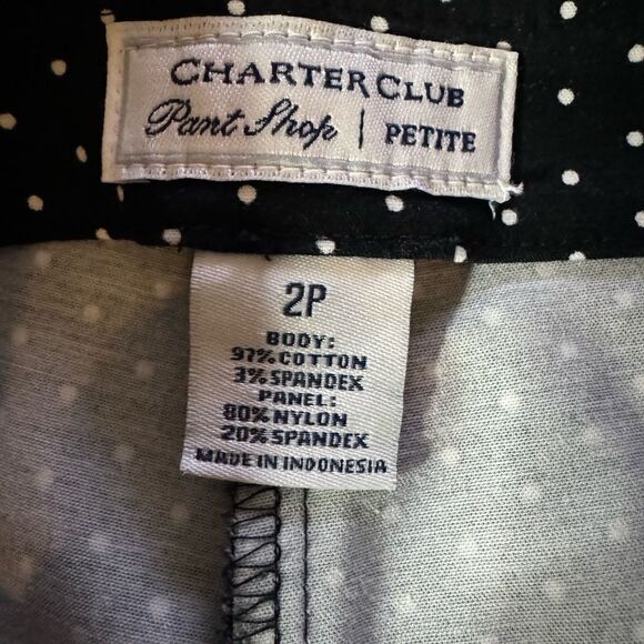 Charter Club Polka Dot Ankle Pants (2P) - Picture 4 of 5